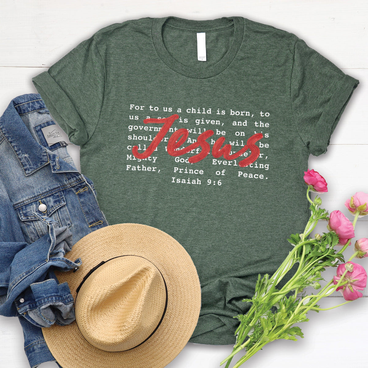 Jesus Sequin Tee