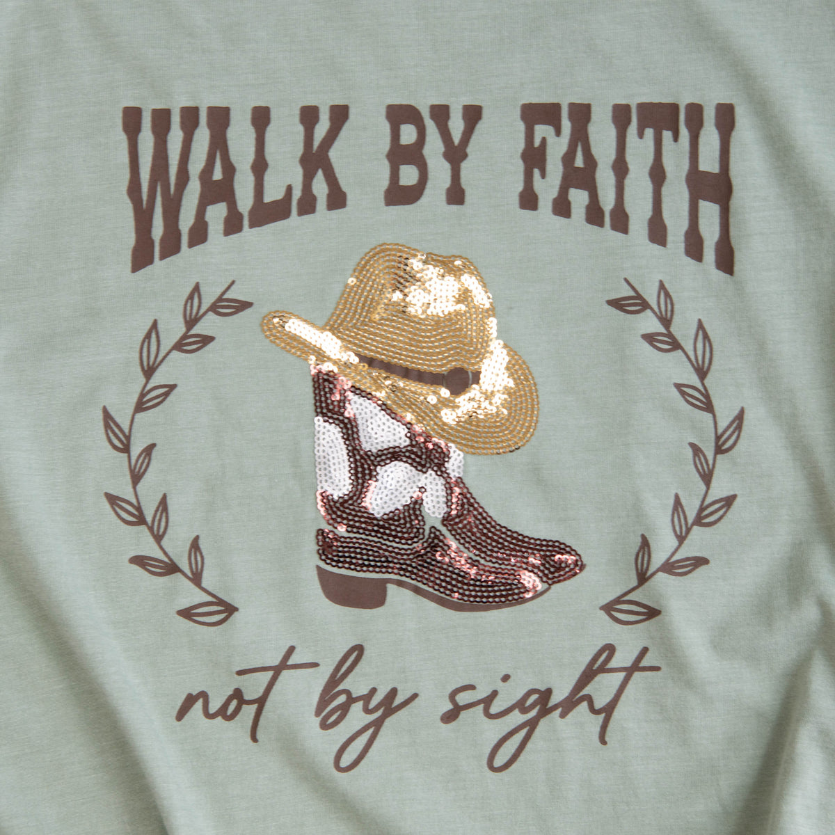Walk by Faith Sequin Tee