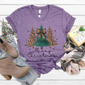 Christmas Tree Leopard V-Neck